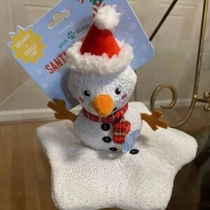 🐶 🎁 Snowman Squeaky and Crinkle Toy for dogs. Great gift. New, never used.